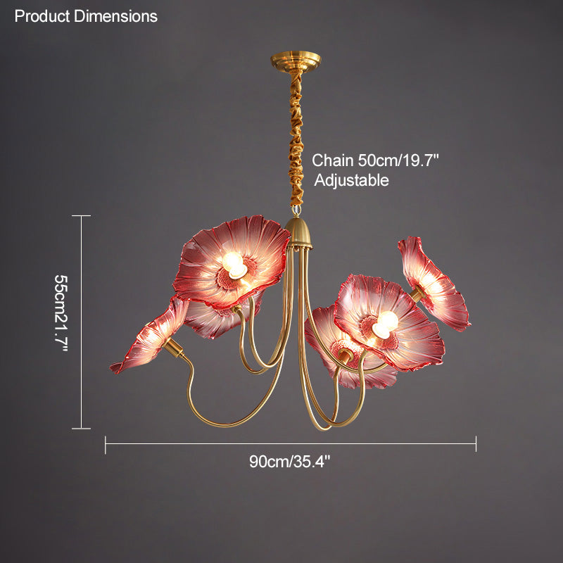 Glass Flower Chandelier - LM1120