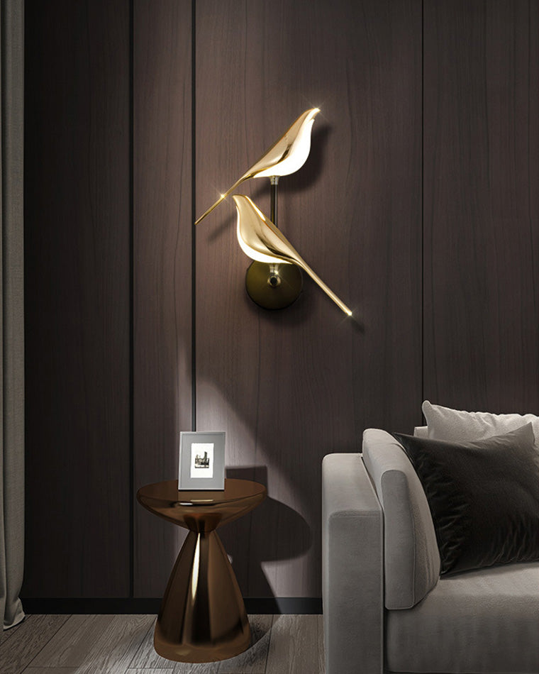 Gold Birds LED Wall Sconce - LM1017
