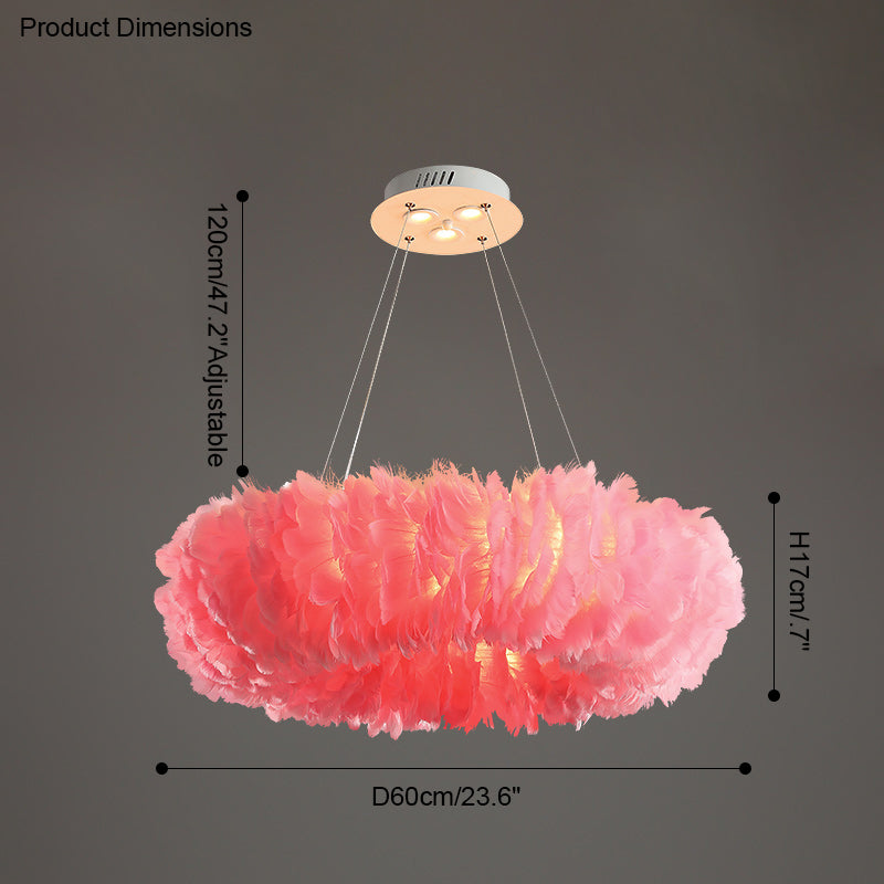 Luxurious Feather Pendant Chandelier Light - LM1079 - Lumora