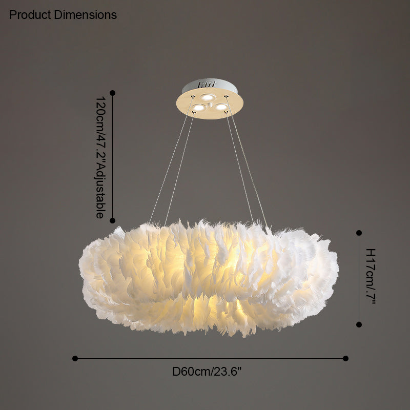 Luxurious Feather Pendant Chandelier Light - LM1079 - Lumora