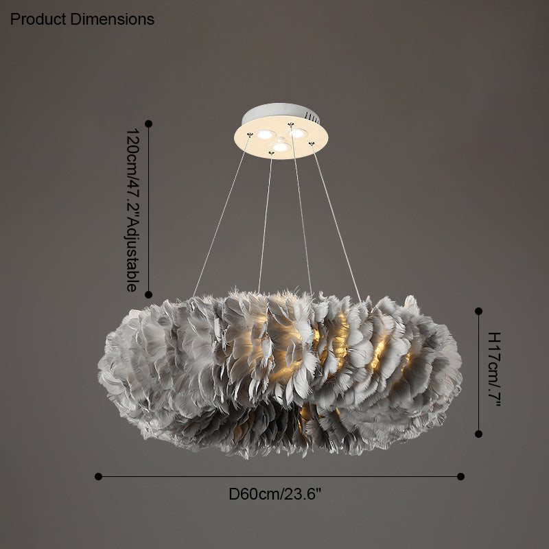Luxurious Feather Pendant Chandelier Light - LM1079 - Lumora