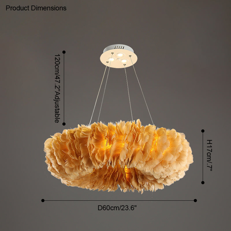 Luxurious Feather Pendant Chandelier Light - LM1079 - Lumora