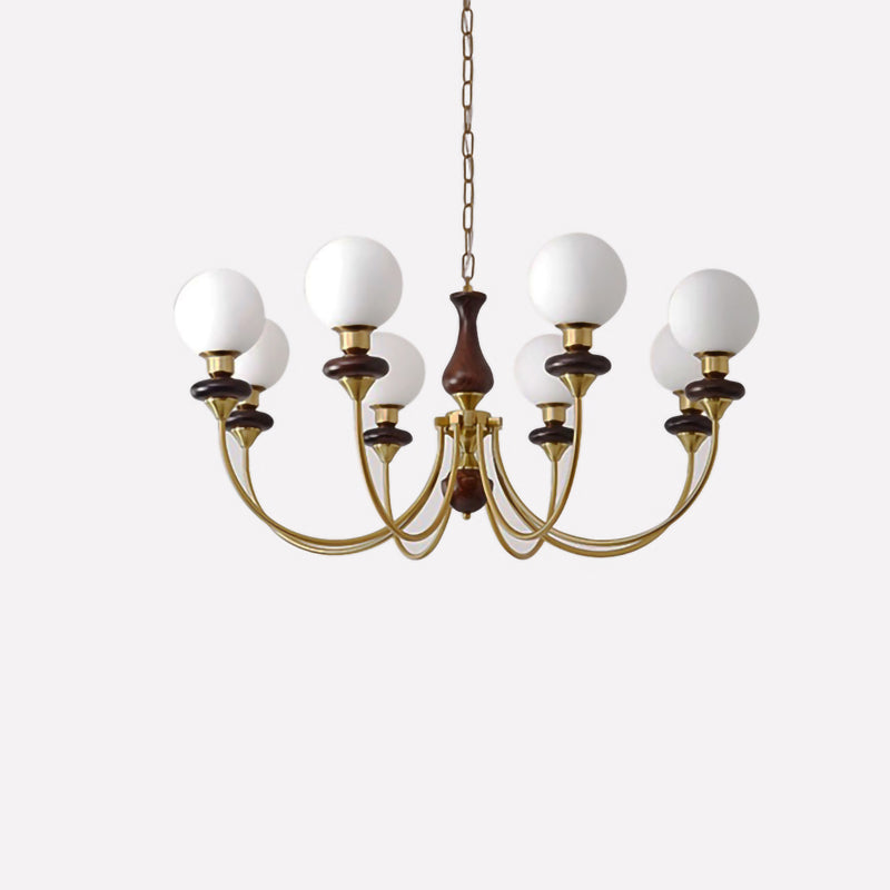 Copper Glass Ball Chandelier - LM1118