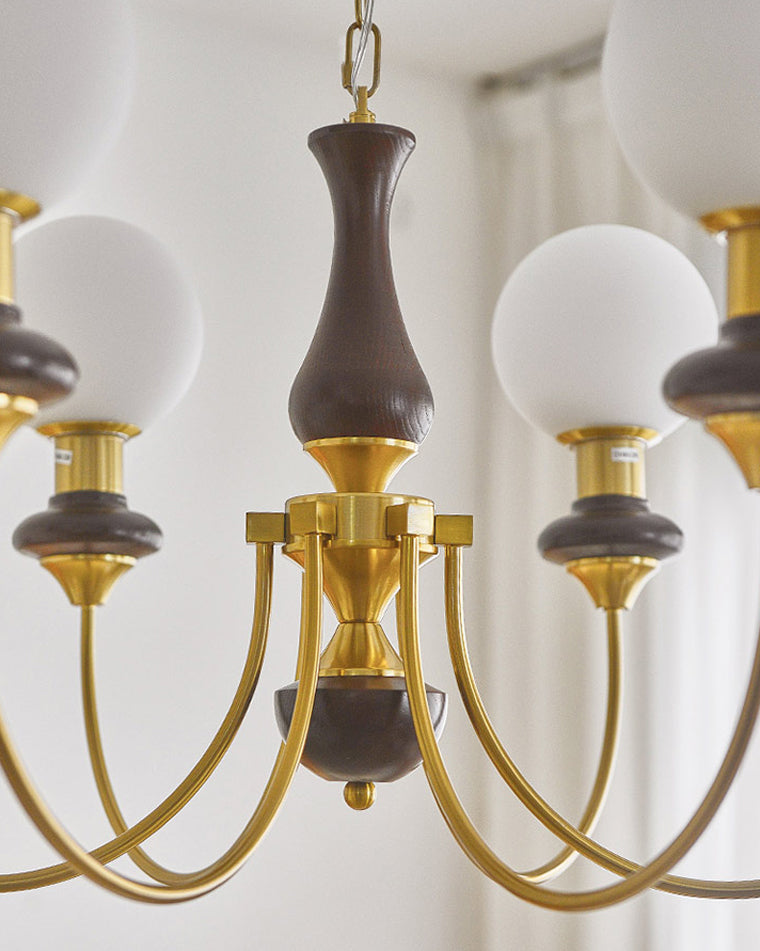 Copper Glass Ball Chandelier - LM1118