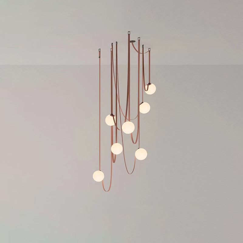 Leather Strap Globe Pendant Light - LM1125 - Lumora