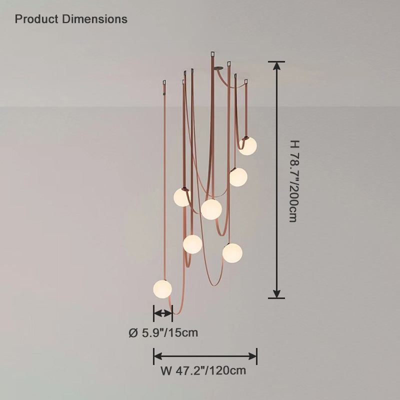 Leather Strap Globe Pendant Light - LM1125 - Lumora