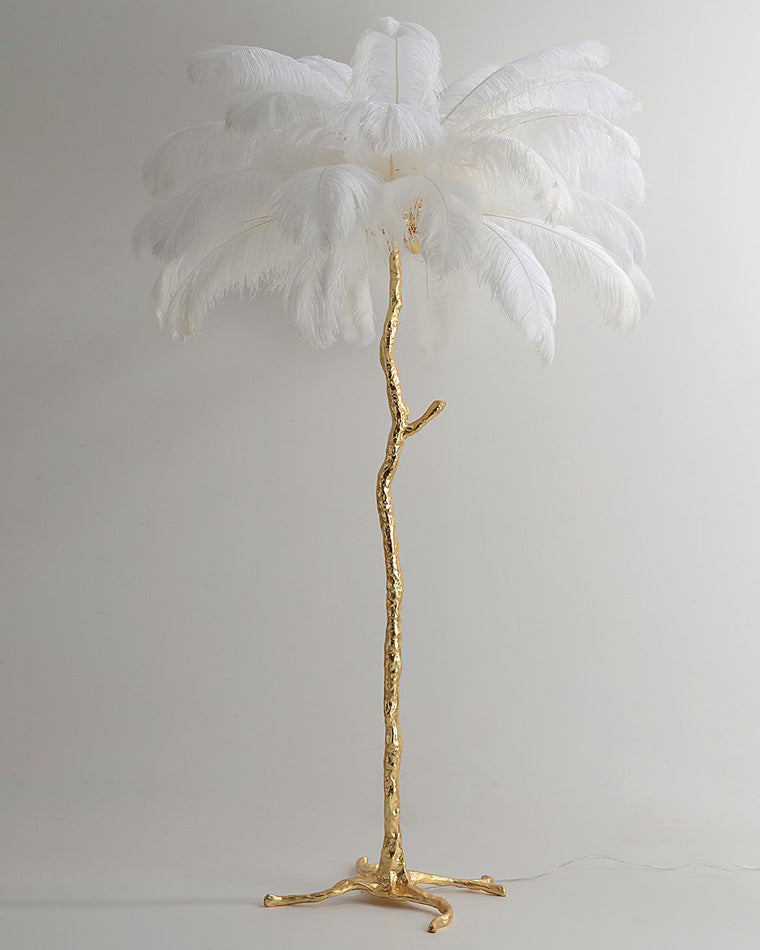 Ostrich Feather Luxury Floor Lamp - LM1016 - Lumora