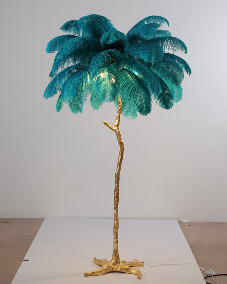 Ostrich Feather Luxury Floor Lamp - LM1016 - Lumora