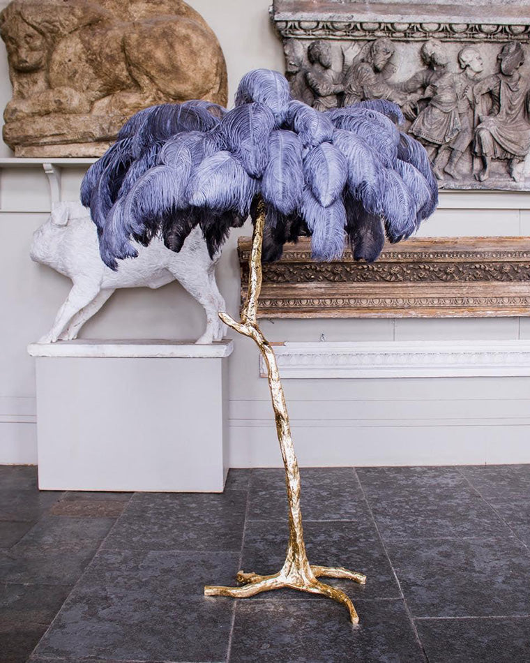 Ostrich Feather Luxury Floor Lamp - LM1016 - Lumora
