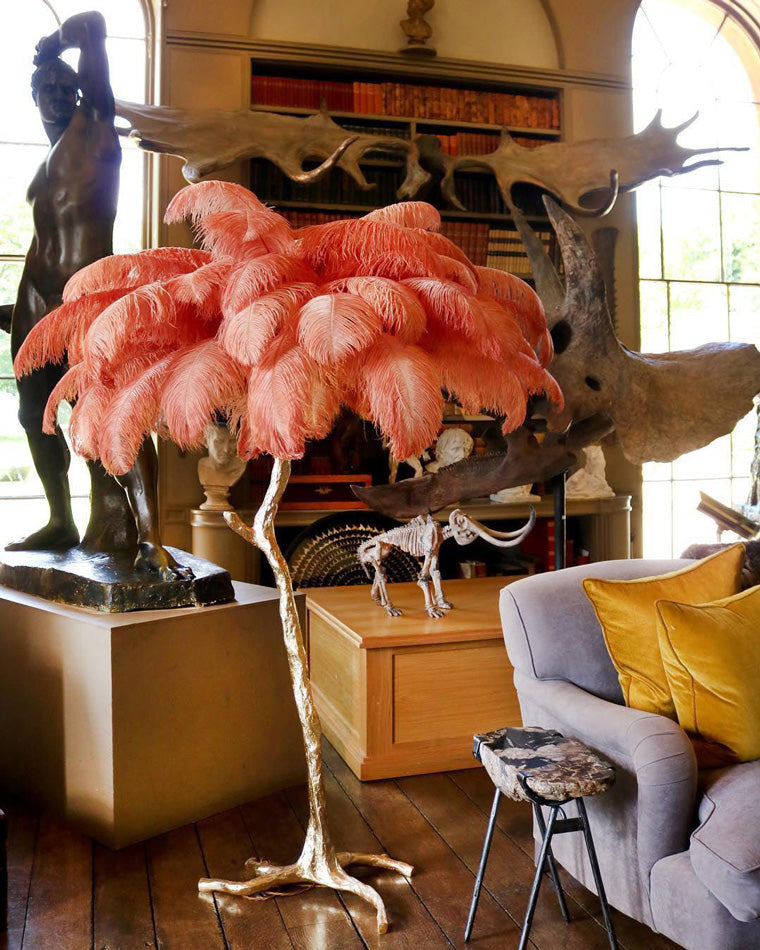 Ostrich Feather Luxury Floor Lamp - LM1016 - Lumora
