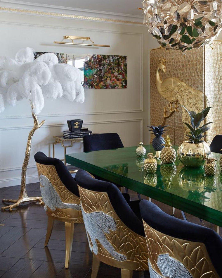 Ostrich Feather Luxury Floor Lamp - LM1016 - Lumora