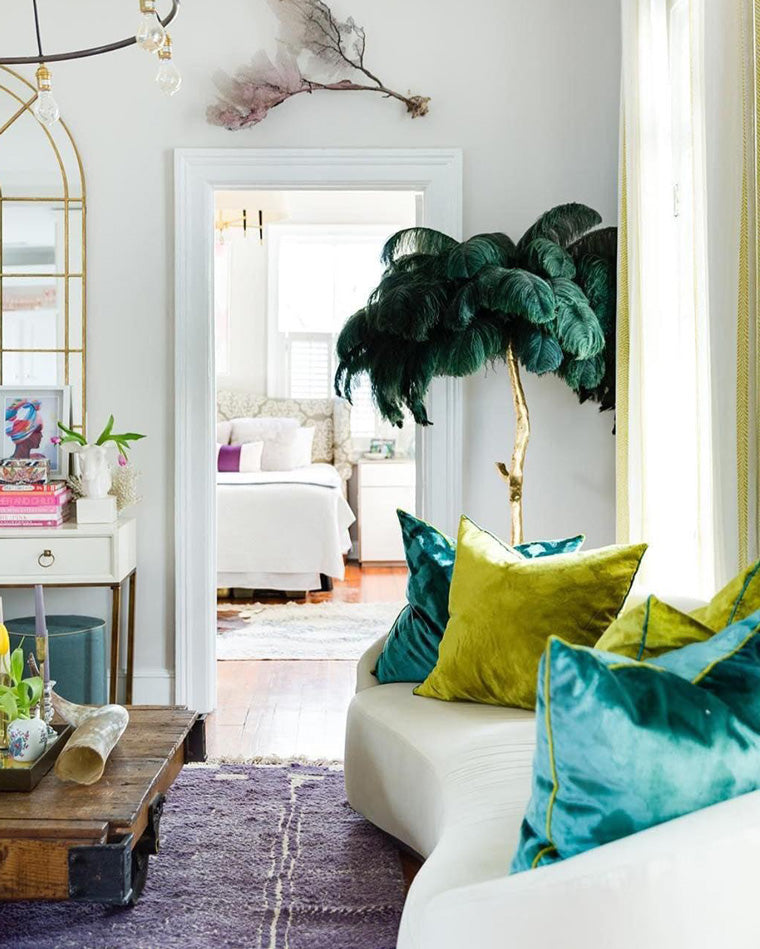 Ostrich Feather Luxury Floor Lamp - LM1016 - Lumora