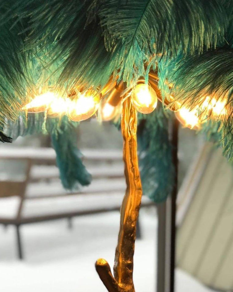 Ostrich Feather Luxury Floor Lamp - LM1016 - Lumora