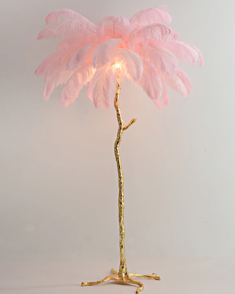 Ostrich Feather Luxury Floor Lamp - LM1016 - Lumora