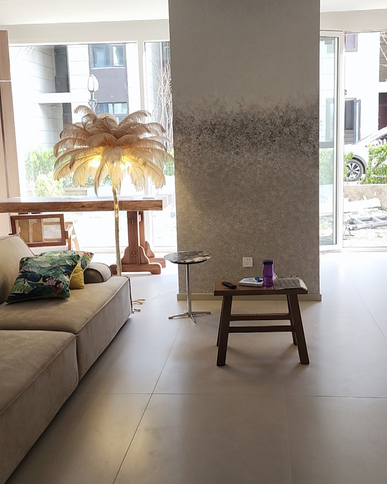 Ostrich Feather Luxury Floor Lamp - LM1016 - Lumora