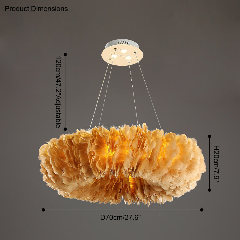 Luxurious Feather Pendant Chandelier Light - LM1079 - Lumora