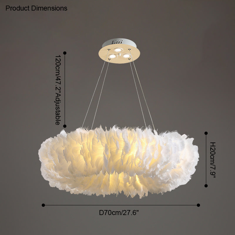 Luxurious Feather Pendant Chandelier Light - LM1079 - Lumora