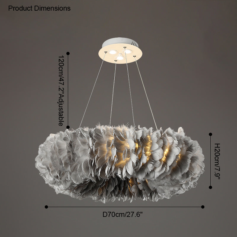 Luxurious Feather Pendant Chandelier Light - LM1079 - Lumora