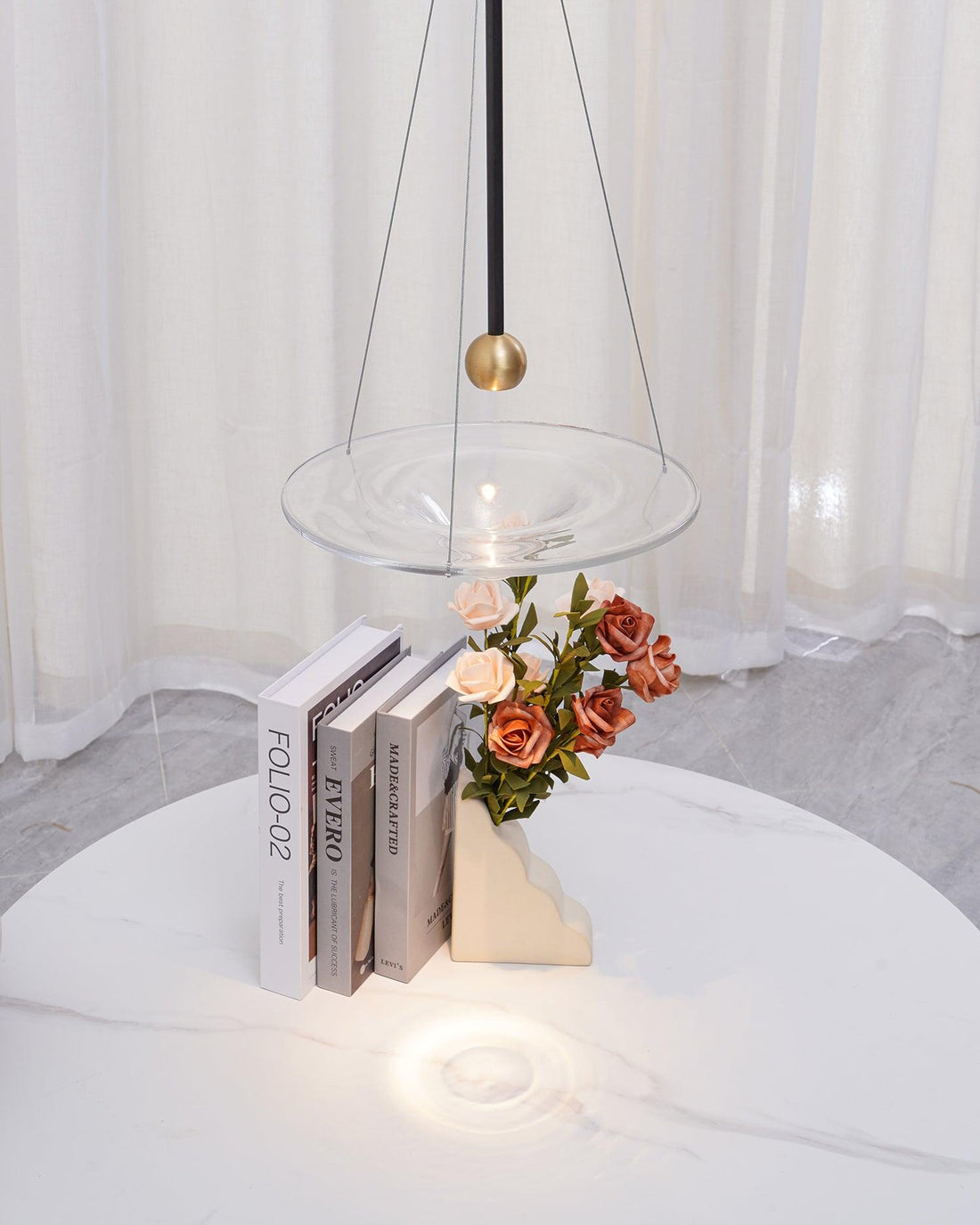 Glass Disc Pendant Light - LM1117
