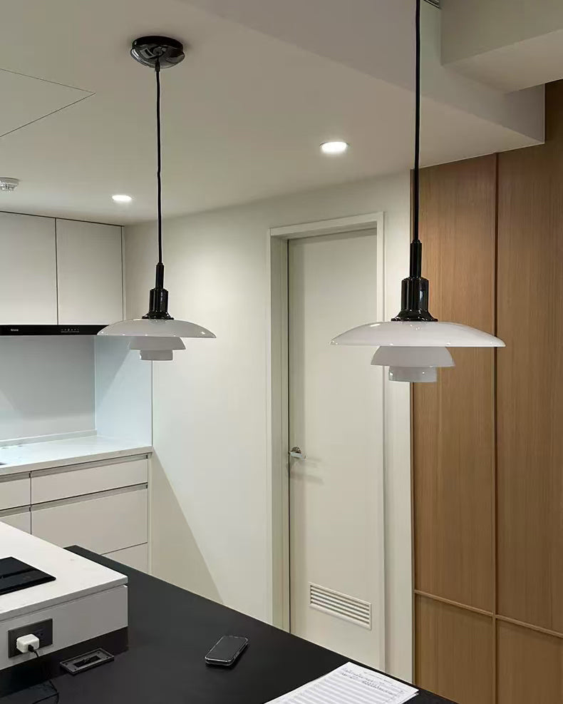 Nordic Milk Glass Pendant Light - LM1037 - Lumora