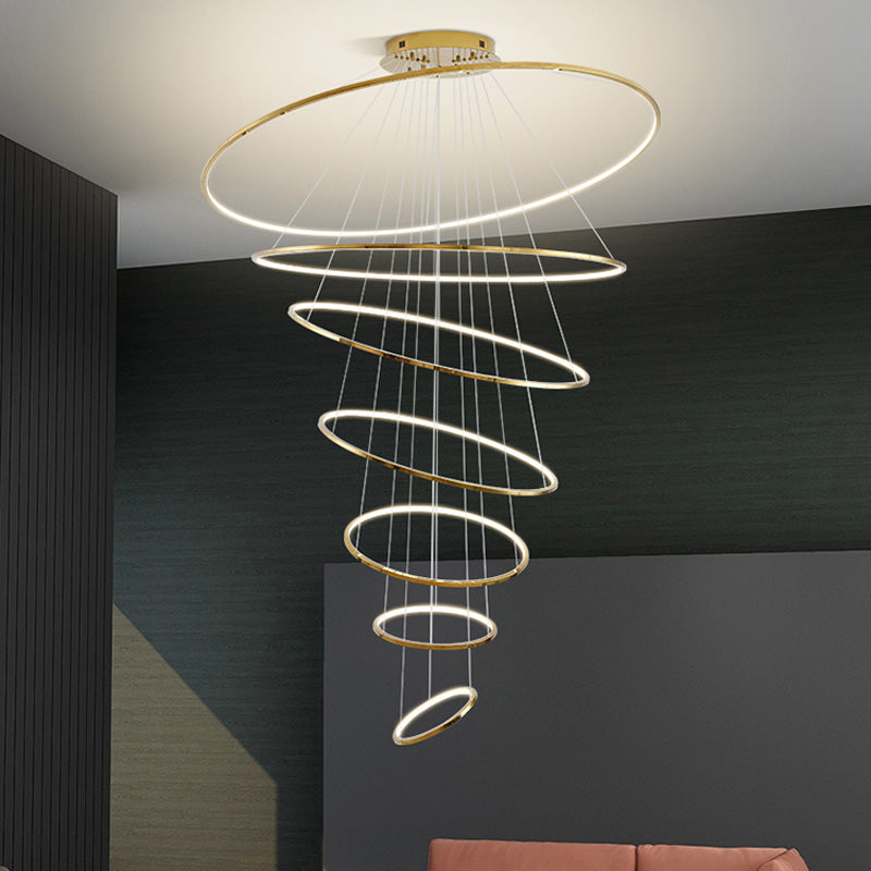 Tiered Ring LED Chandelier - LM1026 - Lumora