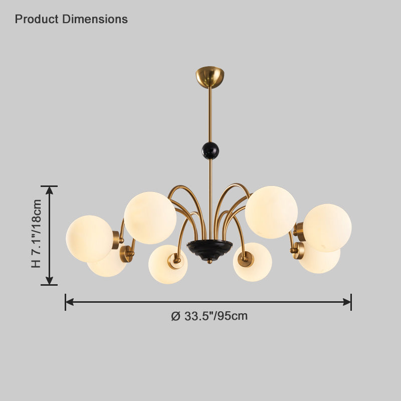 Glass Globe Chandelier - LM1081 - Lumora