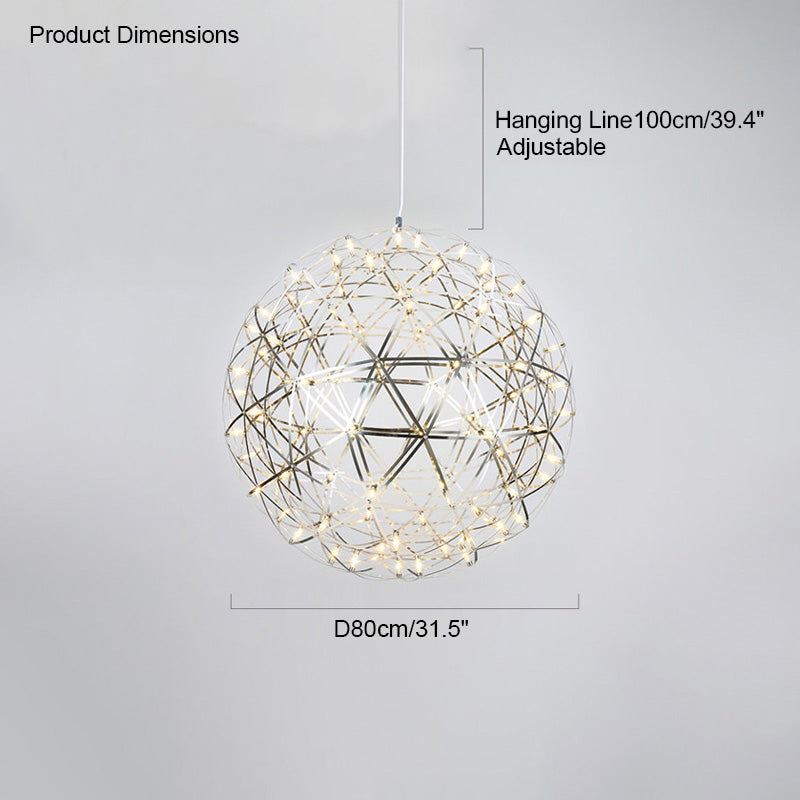 Luxury Chrome LED Sphere Chandelier - LM1073 - Lumora