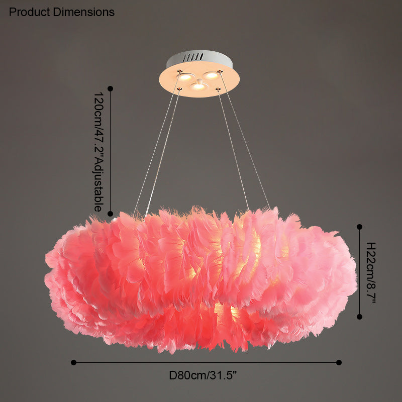 Luxurious Feather Pendant Chandelier Light - LM1079 - Lumora