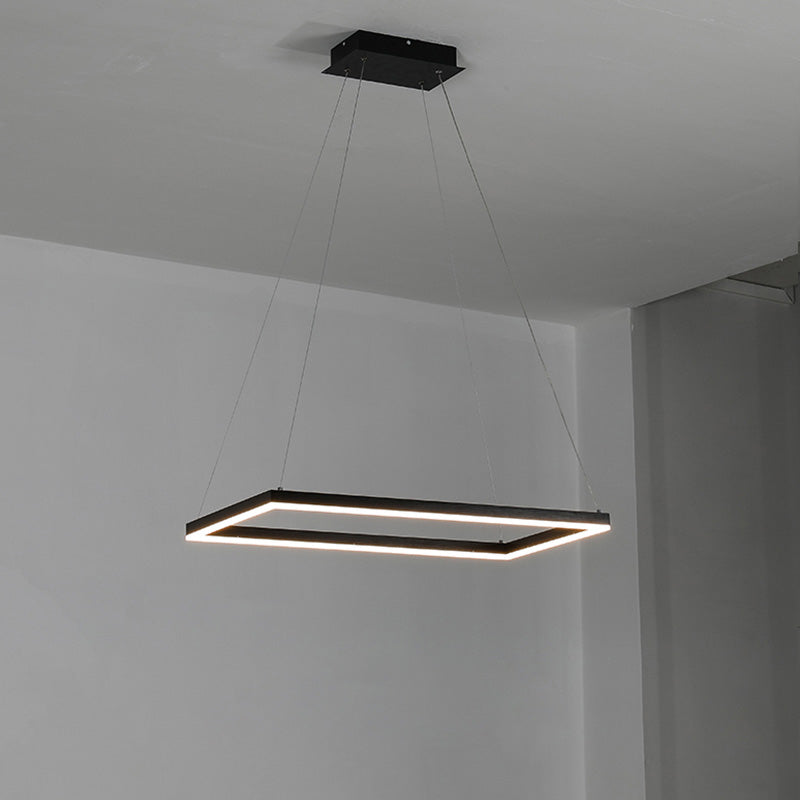 Tiered Rectangular LED Chandelier - LM1031 - Lumora