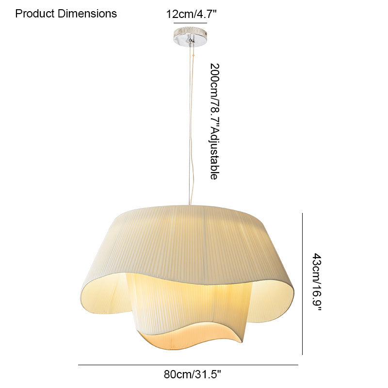 Modern White Fabric Pendant Light - LM1122