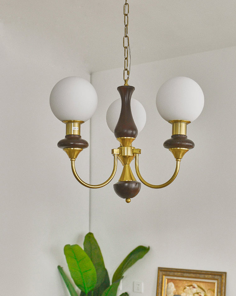 Copper Glass Ball Chandelier - LM1118