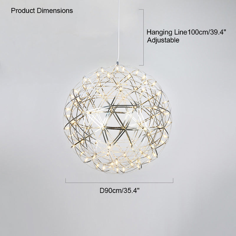 Luxury Chrome LED Sphere Chandelier - LM1073 - Lumora