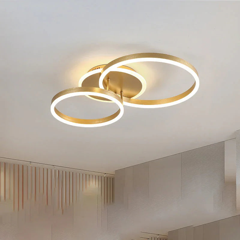Gold Circular LED Ring Chandelier - LM1020 - Lumora