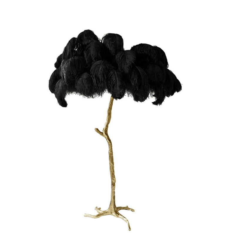 Ostrich Feather Luxury Floor Lamp - LM1016 - Lumora