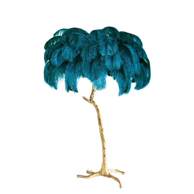 Ostrich Feather Luxury Floor Lamp - LM1016 - Lumora