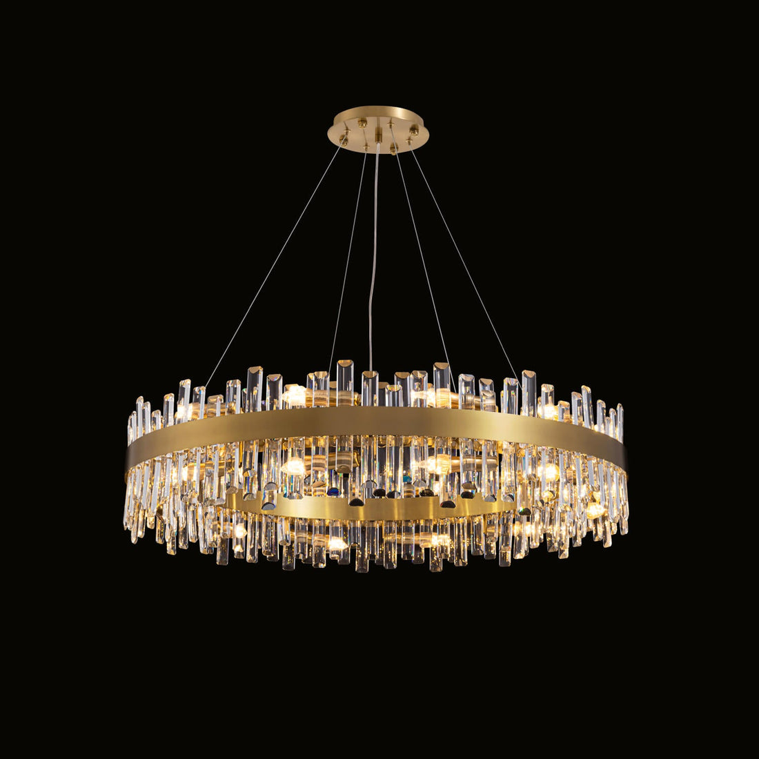 Aurum Gold Crystal Ring Chandelier - LM1013
