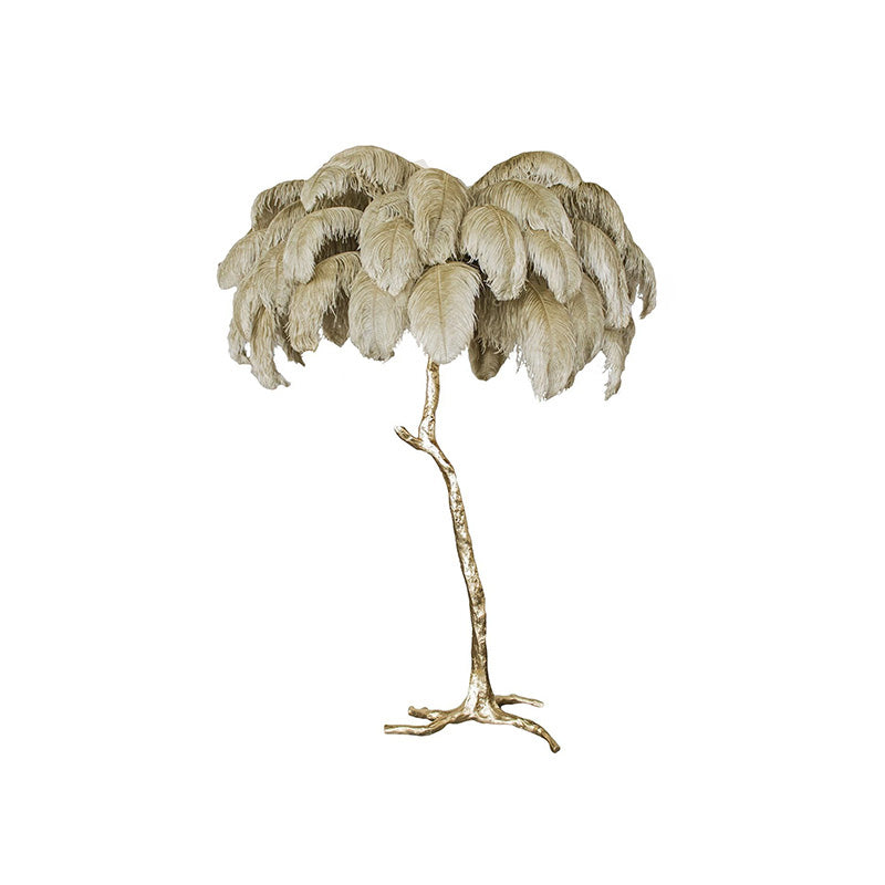 Ostrich Feather Luxury Floor Lamp - LM1016 - Lumora