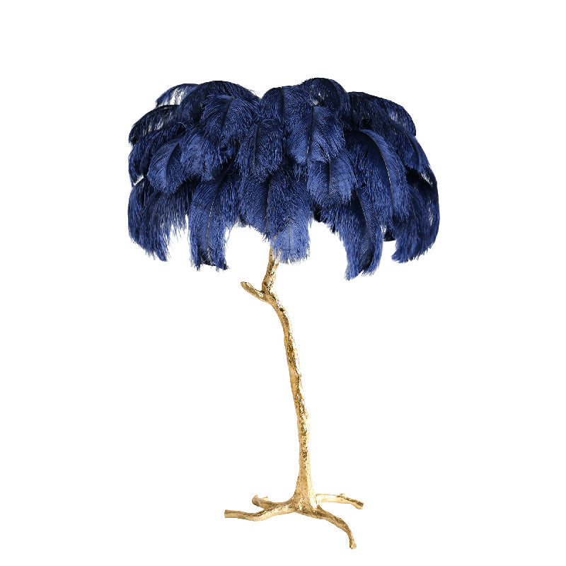 Ostrich Feather Luxury Floor Lamp - LM1016 - Lumora