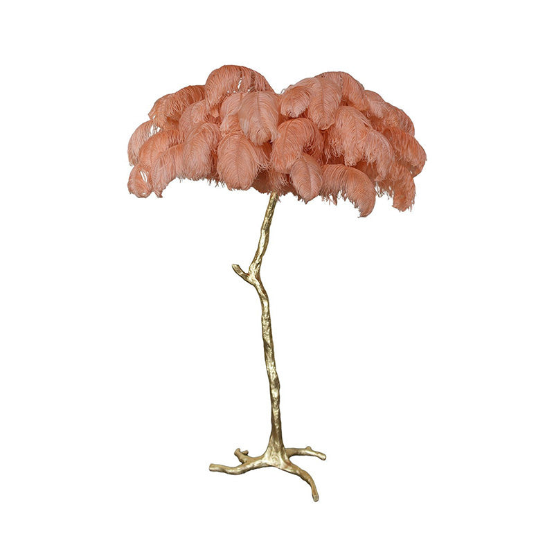 Ostrich Feather Luxury Floor Lamp - LM1016 - Lumora