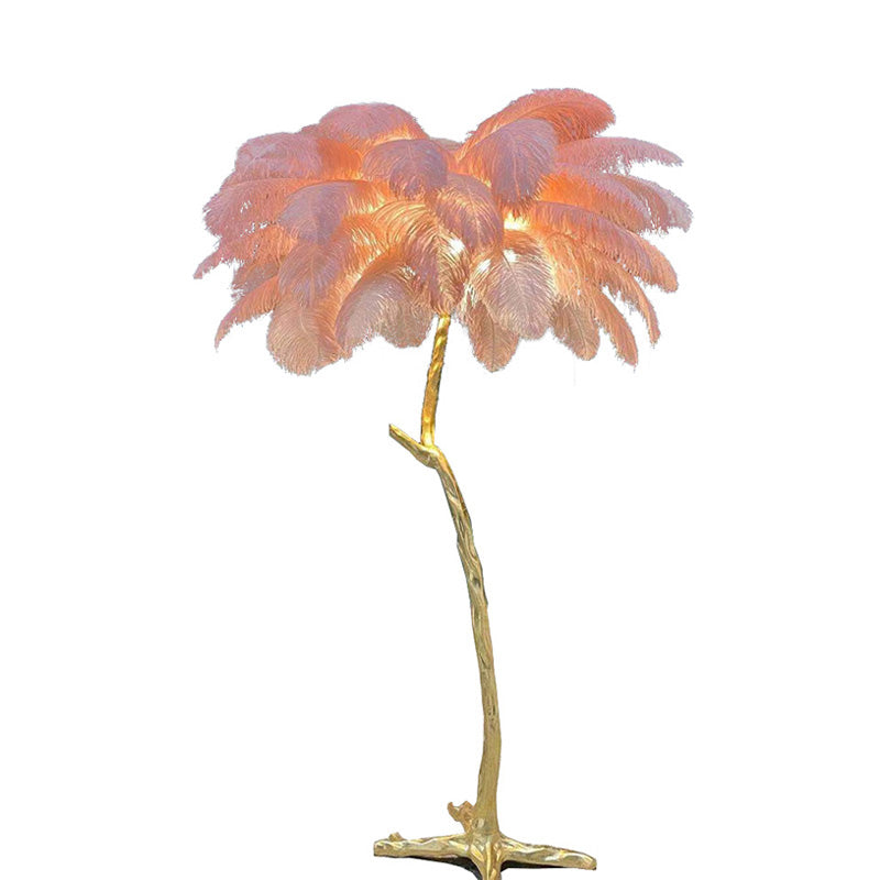 Ostrich Feather Luxury Floor Lamp - LM1016 - Lumora