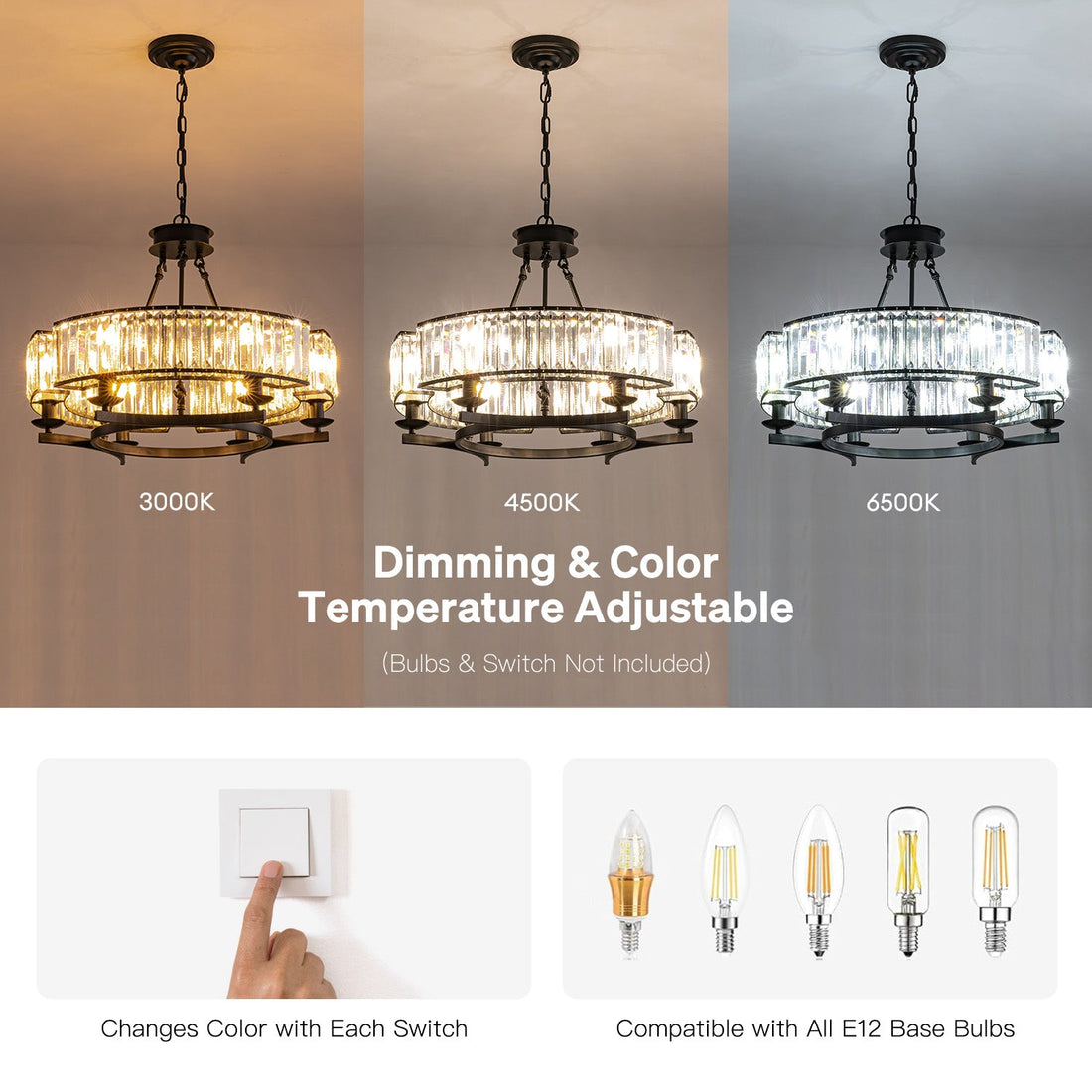 Rustic Crystal Wagon Wheel Chandelier - LM1034 - Lumora
