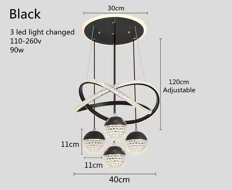 Modern LED Crystal Chandelier - LM1129