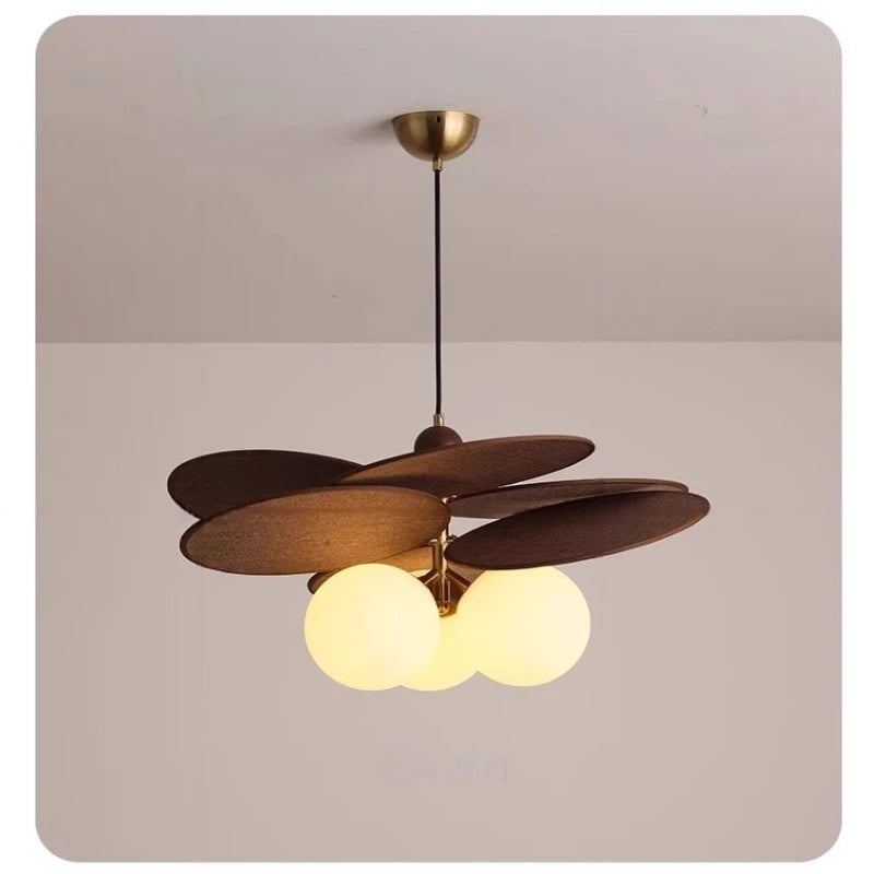Japanese Wooden Leaf Pendant Light - LM1127