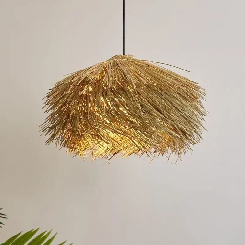Japanese Style Hand-Knitted Wicker Pendant Light - LM1061 - Lumora