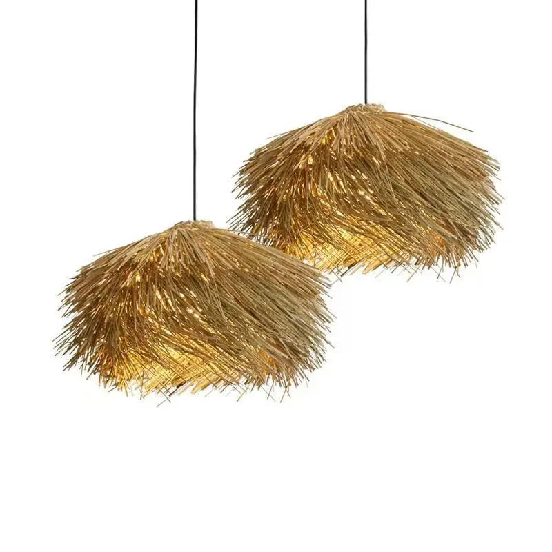 Japanese Style Hand-Knitted Wicker Pendant Light - LM1061 - Lumora
