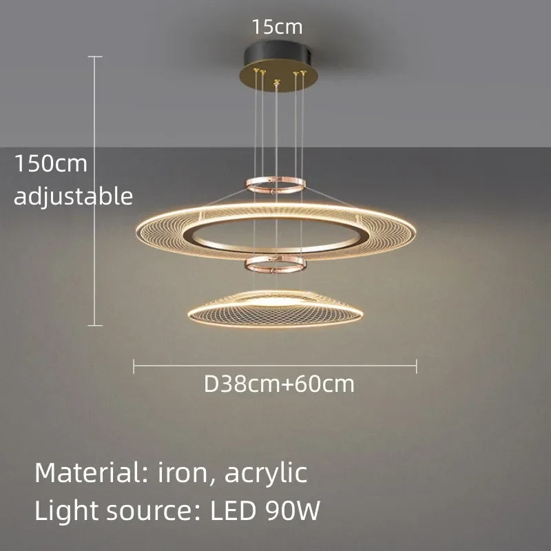 Luxury Modern LED Crystal Ring Chandelier – LM1052 - Lumora
