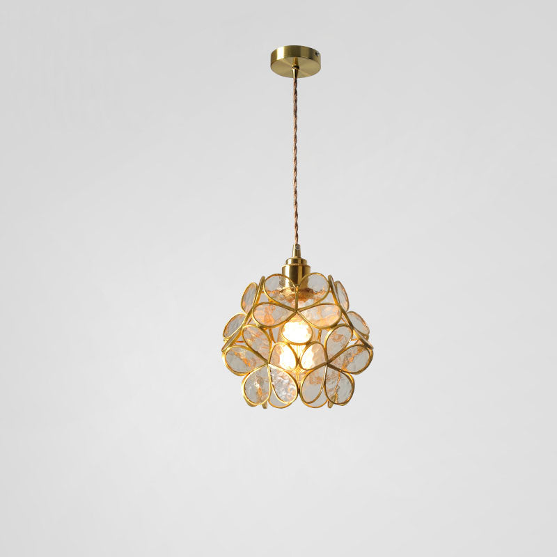 Art Deco Stained Glass Flower Pendant Light – LM1063