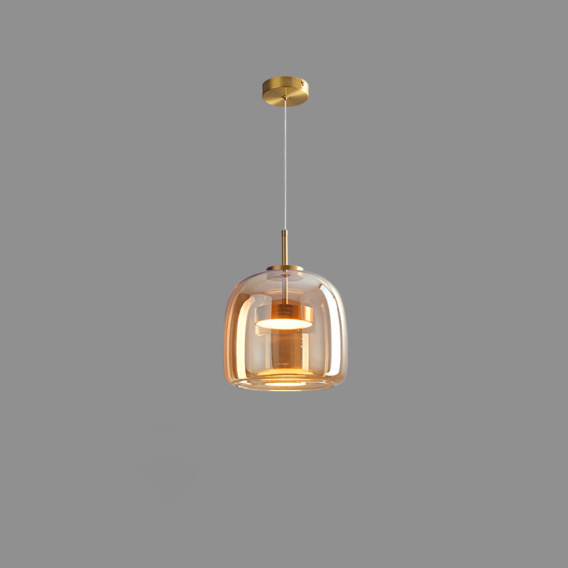Drum Blown Glass Pendant Light - LM1030