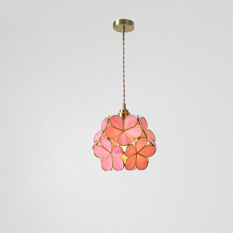 Art Deco Stained Glass Flower Pendant Light – LM1063