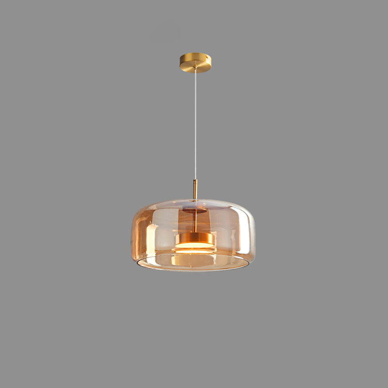 Drum Blown Glass Pendant Light - LM1030